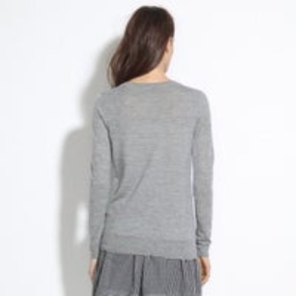 Madewell Moi gray black merino wool graphic crew neck sweater XS - Picture 4 of 7
